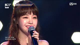 VIXX Leo (레오) and Girl's Day Minah (민아) - “City of Stars” (from "La La Land") @ KCONLA 2017