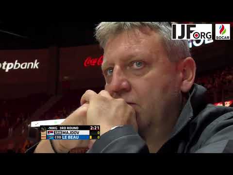 Judo WCh Budapest 2017 -90kg 3rd round Majdov (SRB) vs Le Beau (COO)