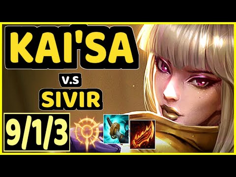 PRAEDYTH (KAI'SA) vs SIVIR - 9/1/3 KDA BOTTOM ADC GAMEPLAY - OC Ranked GRANDMASTER