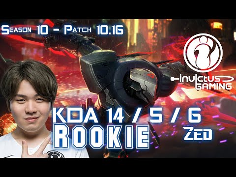 IG Rookie ZED vs YONE Mid - Patch 10.16 KR Ranked