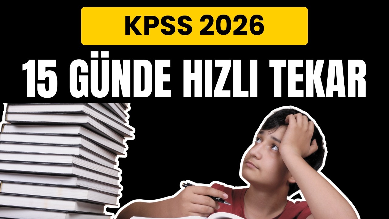 15 Günde KPSS Hızlı Tekrar Kampı / Lisans / Önlisans / Ortaöğretim / GK + GY / KPSS 2026