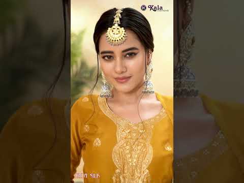 Kala Fashion Kala Silky Pure Muslin Jacquard Dyed Wholesale Designer Suits Catalog – product video thumbnail