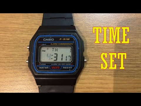 Casio F91W how to set time super quick