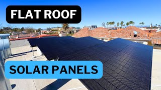 Installing 16 solar panels on flat roof