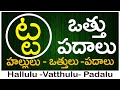 Ta Vattu Padalu | How to write Ta vattu | ట వత్తు పదాలు | Hallulu vatthulu padalu in telugu
