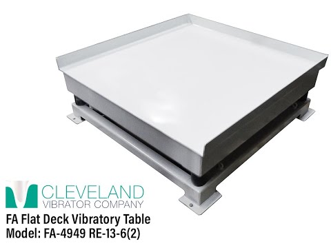 Flat Deck Vibratory Table for Settling Material - Cleveland Vibrator Co.