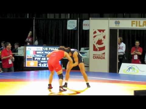 2012 Women's World Championships: 48 kg Guadalupe Perez Tiscareno (MEX) vs. Estera Dobre (ROU)