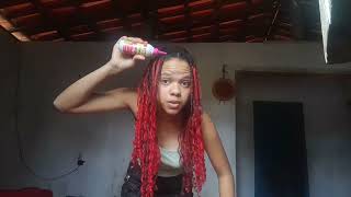 Vídeo de hoje passando negócio no cabelo