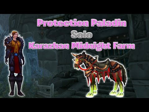 Protection Paladin Solo Karazhan Midnight Farm - WOTLK Classic