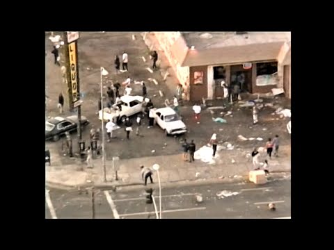 SOUTH CENTRAL LOS ANGELES 1992 RIOTS / LOOTING / GANG ARESTS