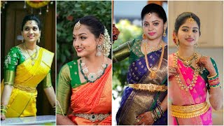 Green Blouse Matching Saree Ideas 2022|Latest Contrast Sarees for Green Blouses 2022