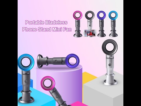 Portable Bladeless Phone Stand Mini Fan