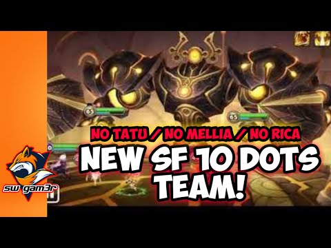 summoners war: new DOTS strategy Steel Fortress B10!! no tatu /no mellia /no rica