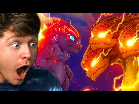 Reacting to BABY GODZILLA vs BABY KING GHIDORAH!