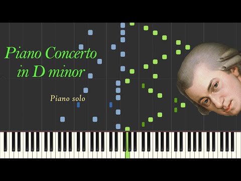 W. A. Mozart - Piano Concerto No. 20 (Allegro) [Piano Solo Tutorial]