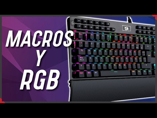 Vídeo relacionado con Redragon Teclado K550 RGB para Juegos, 104 Teclas + 12 Teclas Macro G, Teclado mecánico con Cable con Enchufe de Intercambio en Caliente, Interruptor Morado con Clic Personalizado, USB, US Layout