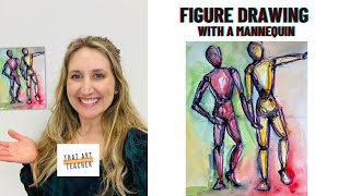 Figure Drawing for Beginners with a Mannequin | Step-by-Step Sketch & Watercolor Tutorial