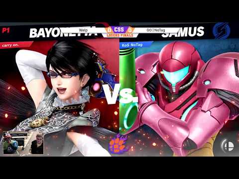 Clemson Smash Series 24 - Losers Finals - Welp (Bayonetta) vs. GO | NoTag (Samus, Mario) - SSBU