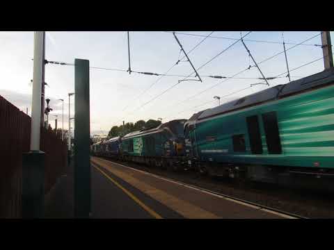4x DRS Class 68s - 6K73 Nuclear Flasks, Balshaw Lane 24/08/17.