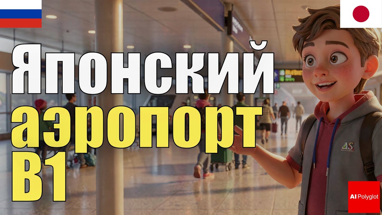 Японский аэропорт B1 | Практика аудирования | c хираганой | словарь