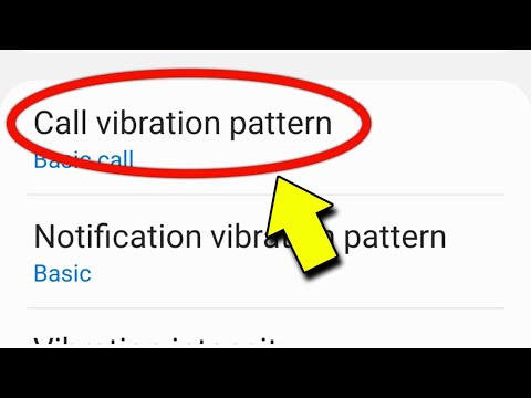 How To Use Call Vibration Pattern In Samsung Mobile - Vibrate Pattern 👌