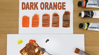 How To Make The Color Dark Orange and Burnt Sienna Acrylic Paint Fast!