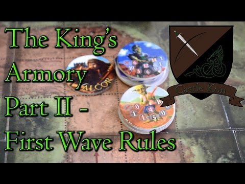 Board Game Playthrough : The King's Armory Part 2 - First Wave Rules - Castle Kon