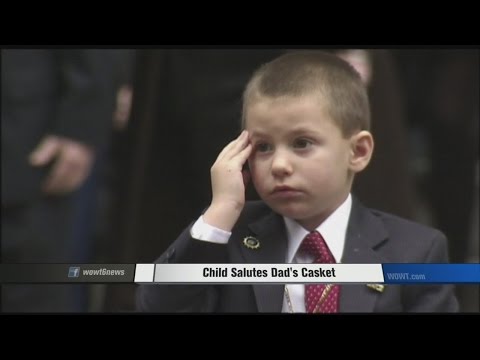Child Salutes Dad's Casket