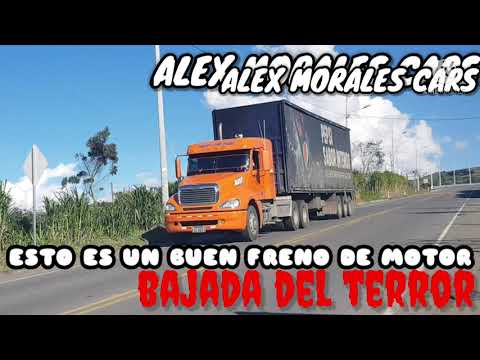 CON UN GRAN PESO CIRCULA UN FREIGHTLINER COLUMBIA POR LA BAJADA MAS DIFÍCIL DEL CENTRO DEL PAÍS