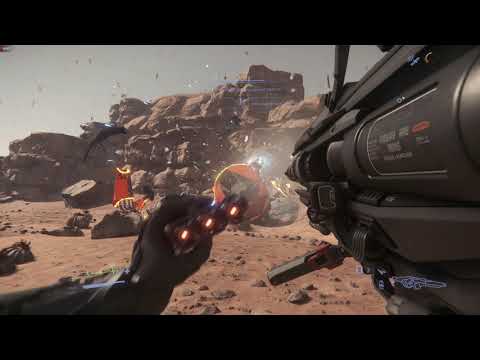 Star Citizen hand held rocket launcher in action!