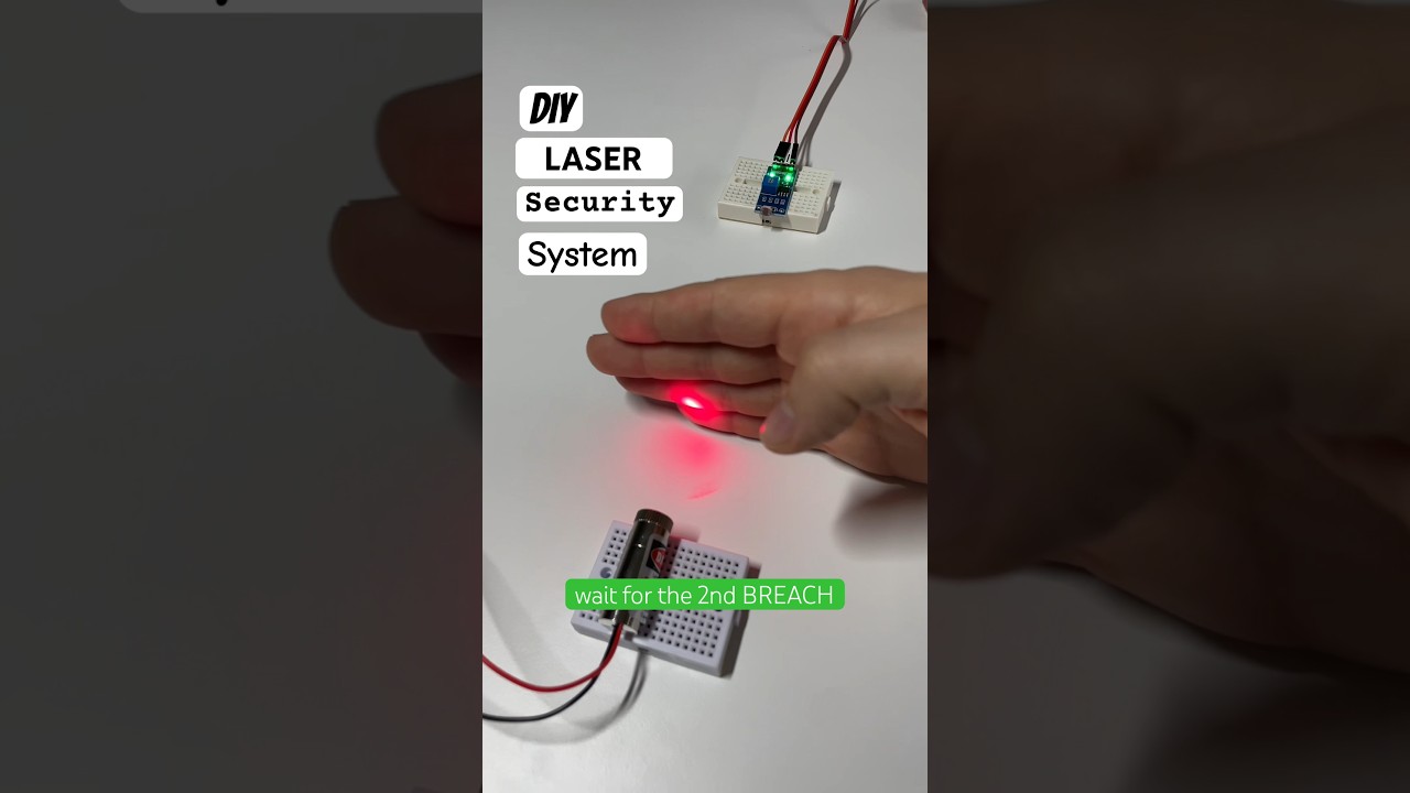 How To Build A Laser DIY Smart Home Security System with Arduino #electronics #automation #security