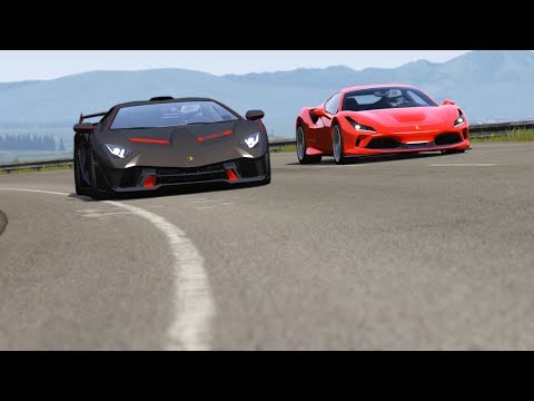 Ferrari F8 Tributo vs Lamborghini SC18 Alston at Highlands