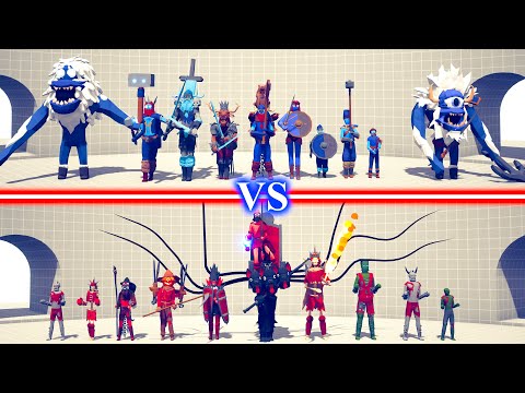 VIKING DLC TEAM vs SPOOKY DLC TEAM - Totally Accurate Battle Simulator TABS