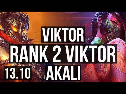 VIKTOR vs AKALI (MID) | Rank 2 Viktor, 6/3/11, Rank 12 | KR Challenger | 13.10