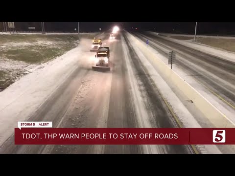 THP, TDOT urge everyone to stay home as second round of winter weather moves into Middle Tennessee
