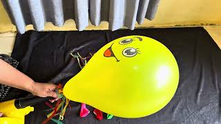 EMOJI BALLOON ROCKET WITH A COLORFUL TAIL! It flies so cute! 😄🎈🌈