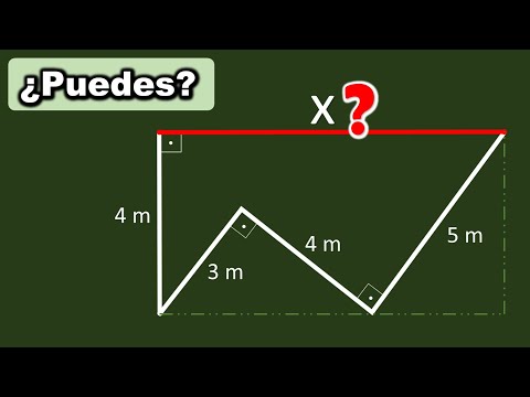 Halla el lado desconocido del polígono irregular. Reto geométrico