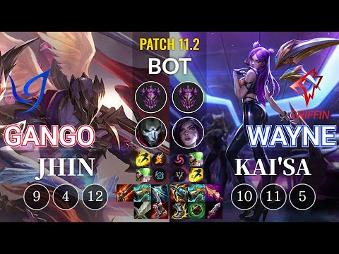 CGA Gango Jhin vs GRF Wayne Kai'Sa Bot - KR Patch 11.2