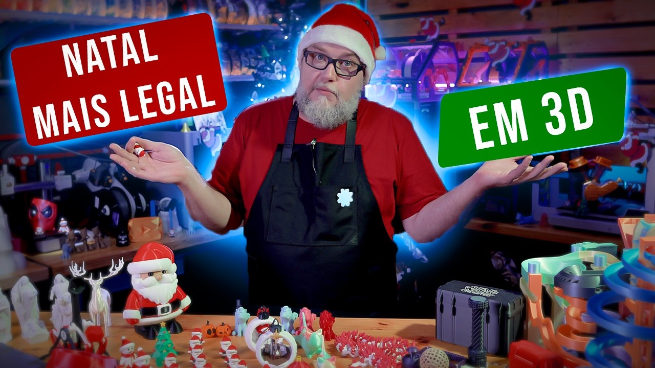 Vídeo do Garagem do Inventor: enfeites e presentes de Natal com impressão 3D