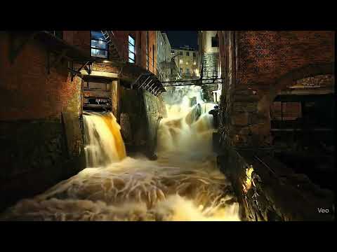 The Roaring Rapids of Kvarnbyn, Mölndal | AI-Animated Photo