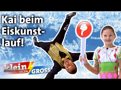 Eiskunstläuferin Lena (12) trainiert Kai in der Eishalle! | Klein gegen Groß