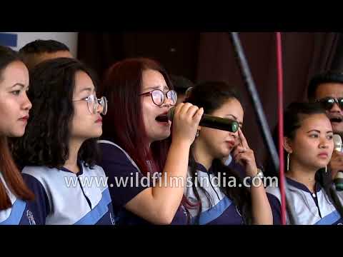 Chaltlang lily veng branch YMA choir at Winter Festival day 2 2018 in Aizawl, Mizoram