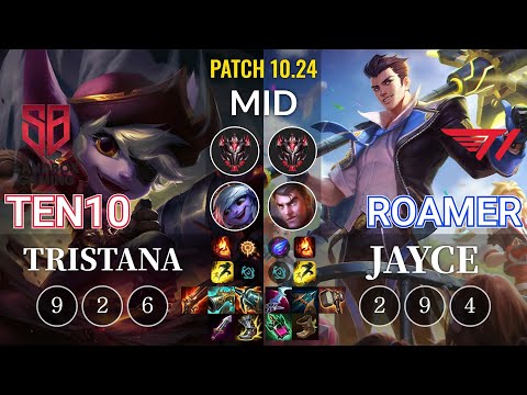 SB Ten10 Tristana vs T1 Roamer Jayce Mid - KR Patch 10.24