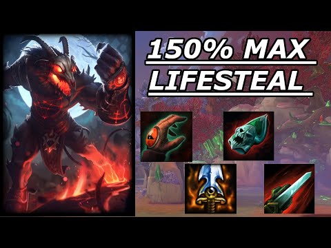 150% LIFESTEAL (HIGHEST POSSIBLE IN GAME) (A-Z Cernunnos) - Season 8 Ranked 1v1 Duel - SMITE