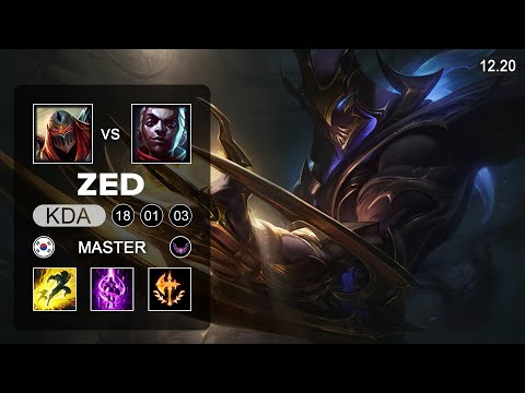 Zed vs Ekko Mid - KR Master - Patch 12.20 Season 12