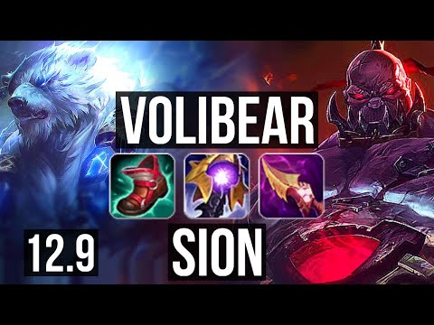 VOLIBEAR vs SION (TOP) | 8 solo kills, 1600+ games, 1.2M mastery | BR Master | 12.9