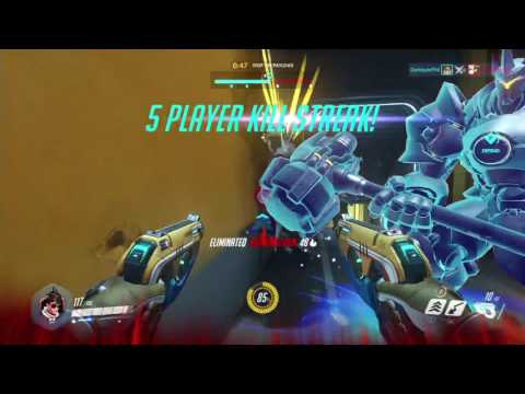 Overwatch Launch MP gameplay pt16 - Insanely Close! Tracer Returns