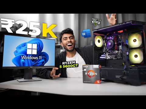 25,000/- Rs AMD PC Build🔥With Ryzen 5 5600 GT Worth Buying - Gaming & Editing Test