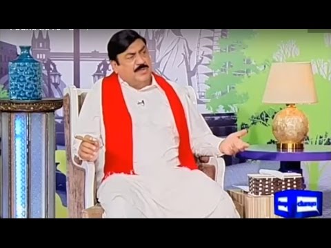Hasb e Haal 4 June 2016 - Azizi as Sheikh Rasheed - حسب حال - Dunya News