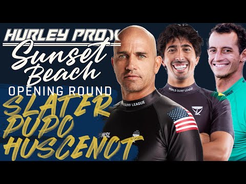 Kelly Slater, Miguel Pupo, Maxime Huscenot | Hurley Pro Sunset Beach 2023 Opening Rnd Heat Replay